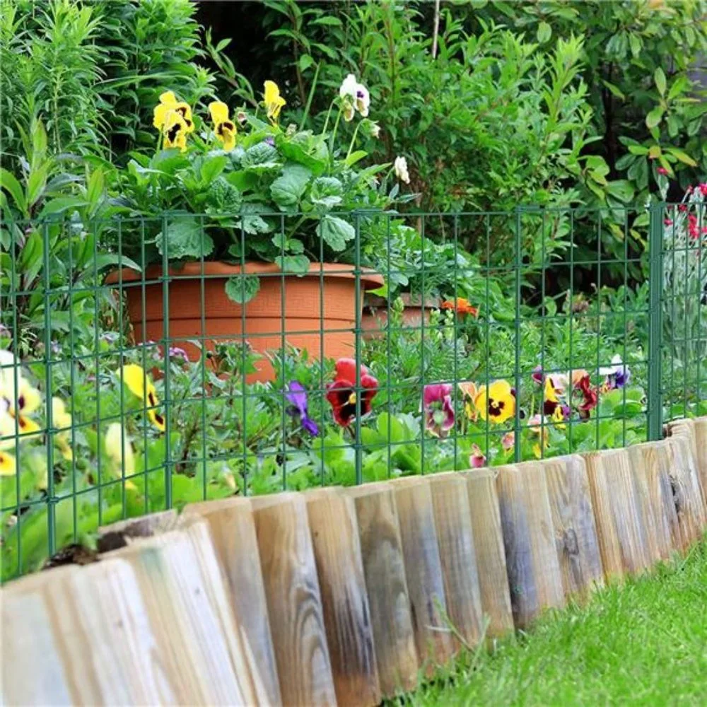 20ft Green Garden Fence for Dog Pet, Fencing Rustproof Metal Wire Panel Border